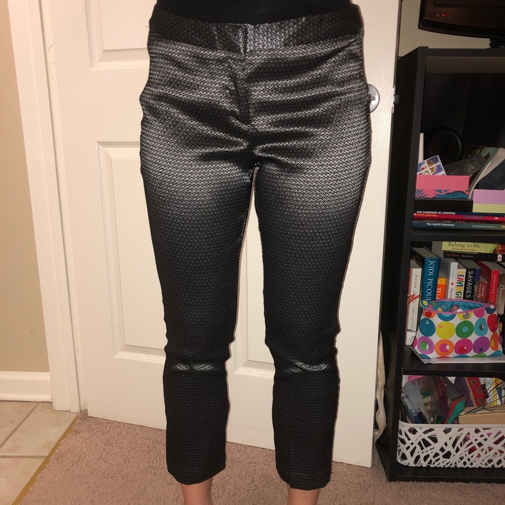 Worthington Womens Dress Pants Silver Black Sz 10